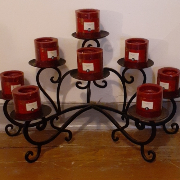 Other - Black wraught iron candelabra